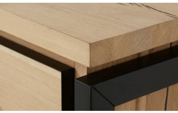 Pantofar Cu 4 Usi Si 2 Sertare Reno, Furnir Din Lemn Masiv, Smoked Oak,108 Cm