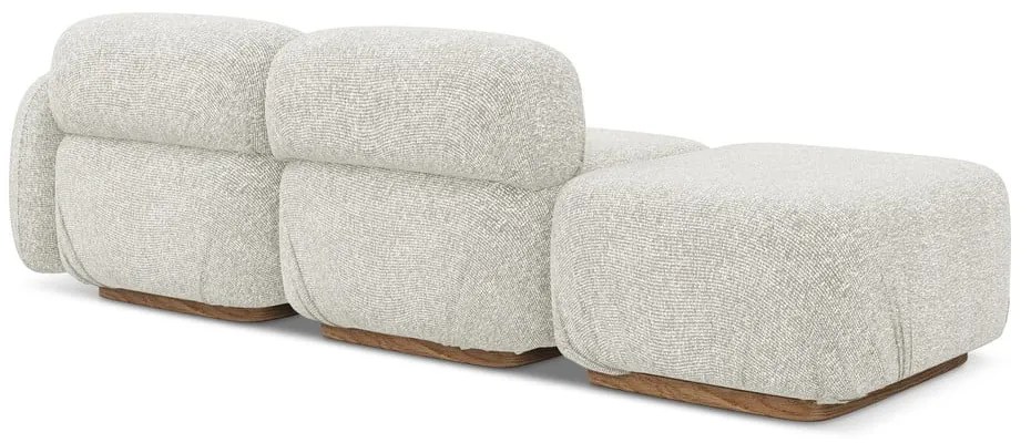 Șezlong modular crem (cu colț pe partea dreaptă) Ailani – Makamii