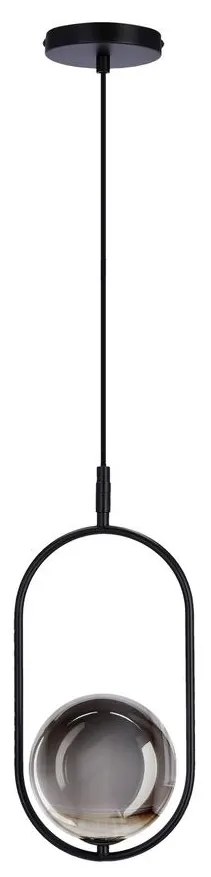 Lustră pe cablu CORDEL 1xG9/28W/230V negru/negru fumuriu