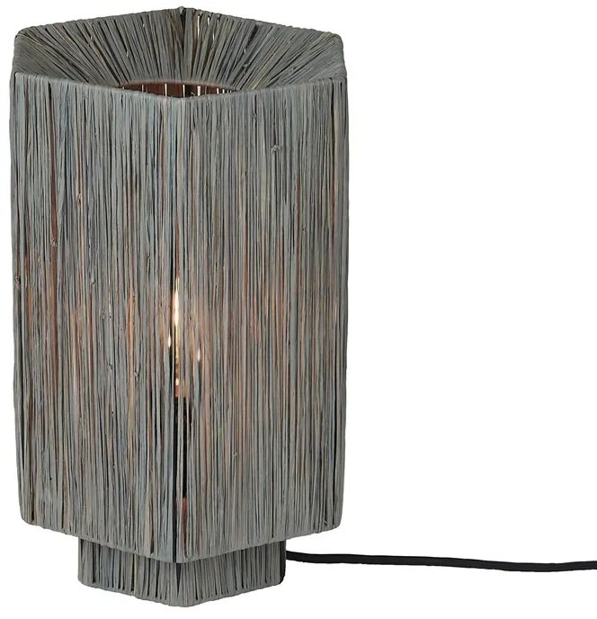 Veioza/Lampa Eco din Rafie, Panama octogon L, gri