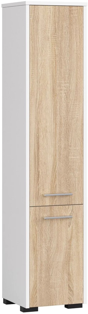 Dulap de baie Farid TYP4 (Alb + Stejar sonoma). 1069756