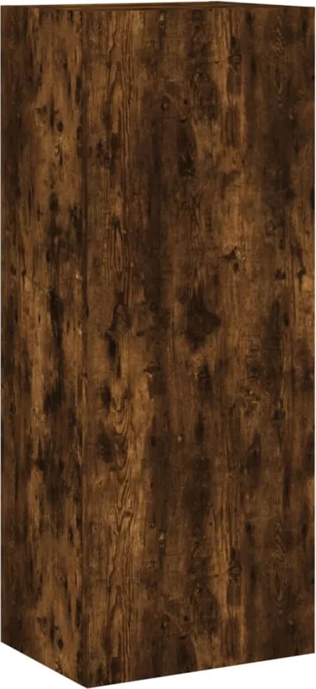 vidaXL Comodă TV de perete stejar fumuriu 40,5x30x102cm lemn prelucrat