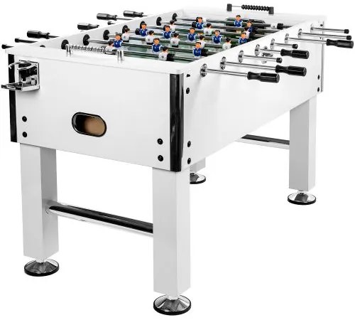 Masă de fotbal profesional Leeds, 140 x 73 x 87 cm, alb