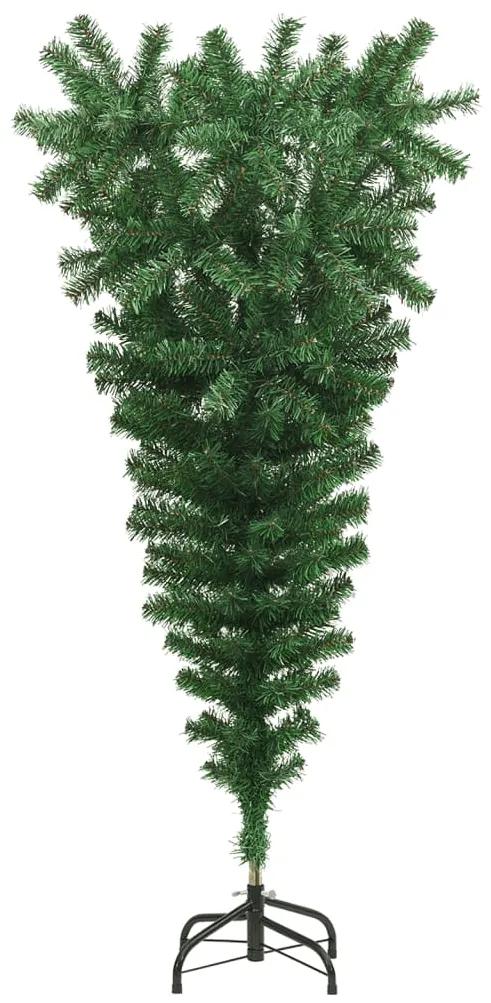 Pom de Craciun artificial inversat, cu suport, verde, 120 cm 1, 120 cm, Verde
