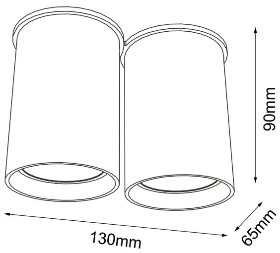 Spot ARIDA 2xGU10/15W/230V 9 cm negru Shilo 1112