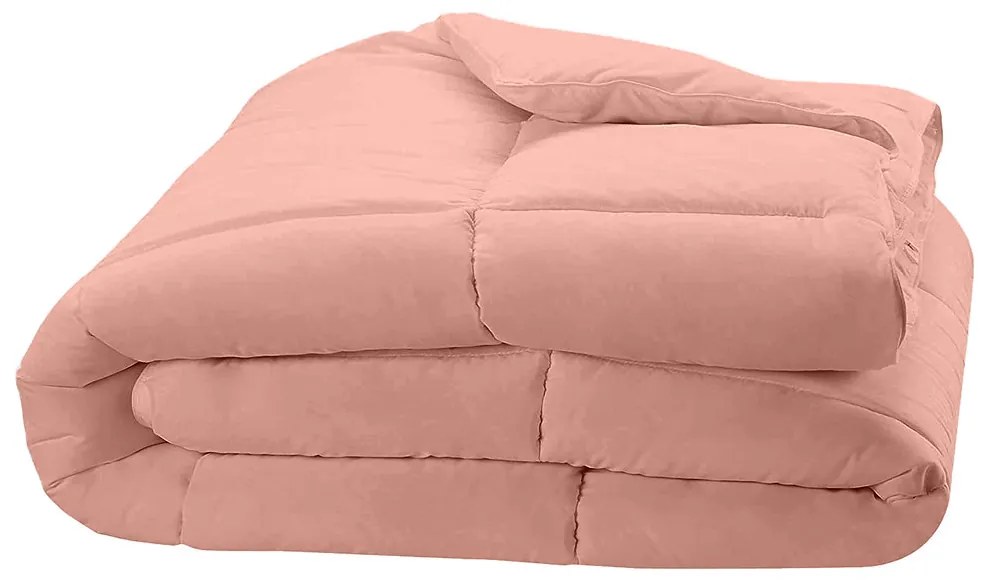 Pilota matlasata cu umplutura microfibra si invelis din bumbac ranforce pentru vara, 200 g mp, Somon, 210x230 cm