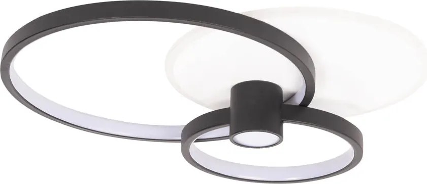 Plafoniera LED Horus Erste 65W, Design Lux Negru Auriu, Corp Iluminat Modern Geometrie 500x95mm, Lustra Premium pentru Living, Eficienta Energetica