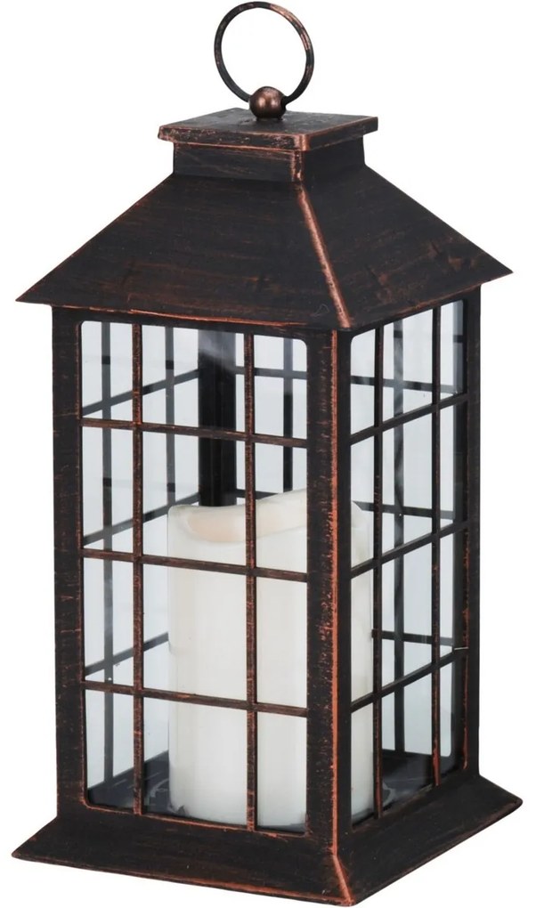Felinar cu lumânare LED Adda, 14 x 28 x 14 cm,alb cald
