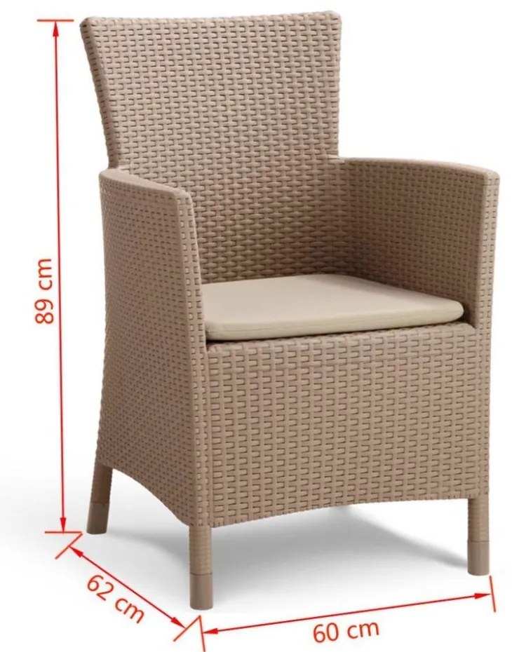 Set mobilier de grădină Futurowa 6+1 cappuccino