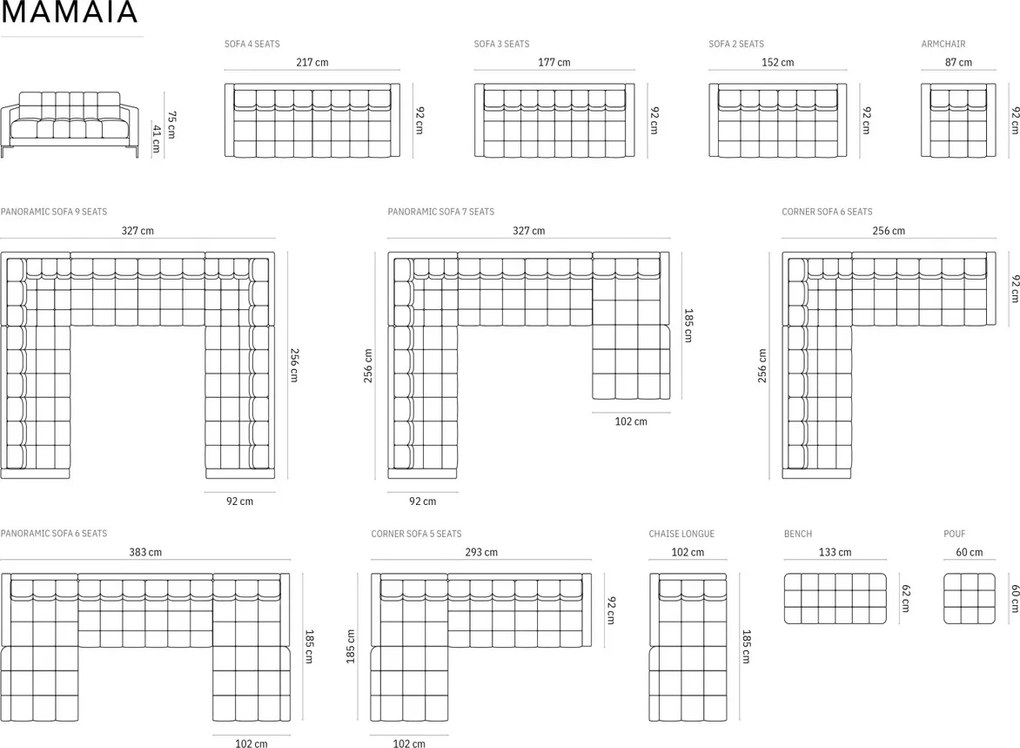 Coltar dreapta 5 locuri, Mamaia, Micadoni Home, GL, 293x185x75 cm, catifea, albastru inchis