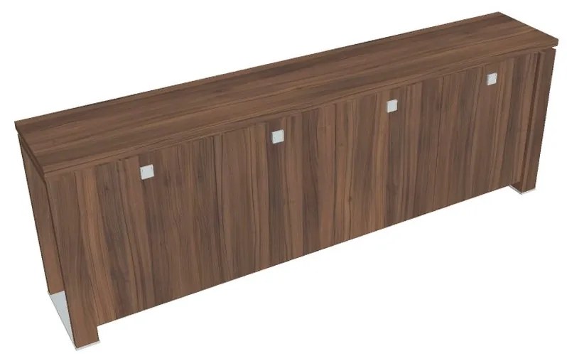 Dulap mic Verno+ S 260 x 46 x 90 cm, nuc / portocaliu