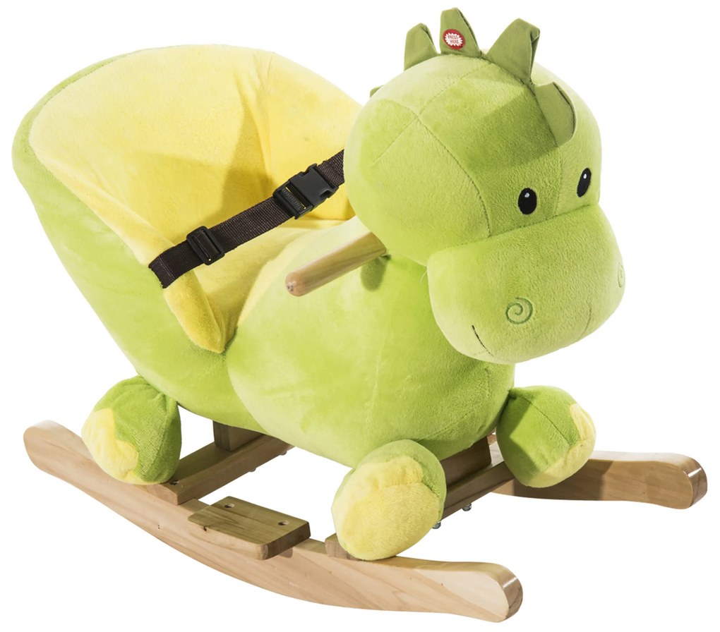 HOMCOM, balansoar dragon copii 60x33x45cm, verde si galben | Aosom Romania