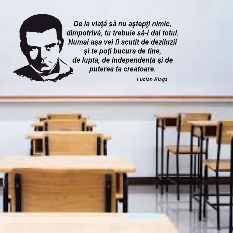 Sticker perete citat Lucian Blaga