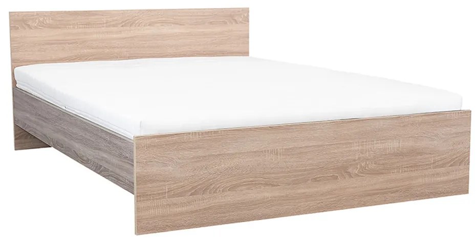 Pat dublu Miami fără cadru de pat 160x200 cm stejar Sonoma-stejar York
