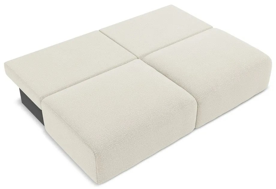 Canapea crem extensibilă/cu spațiu de depozitare 216 cm Kalena – Makamii