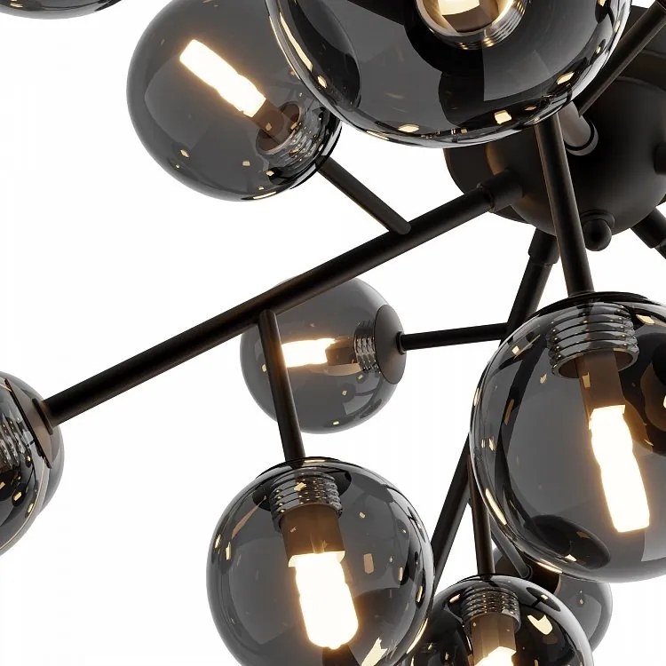 Lustra moderna design deosebit cu 20 de surse de lumina Dallas negru