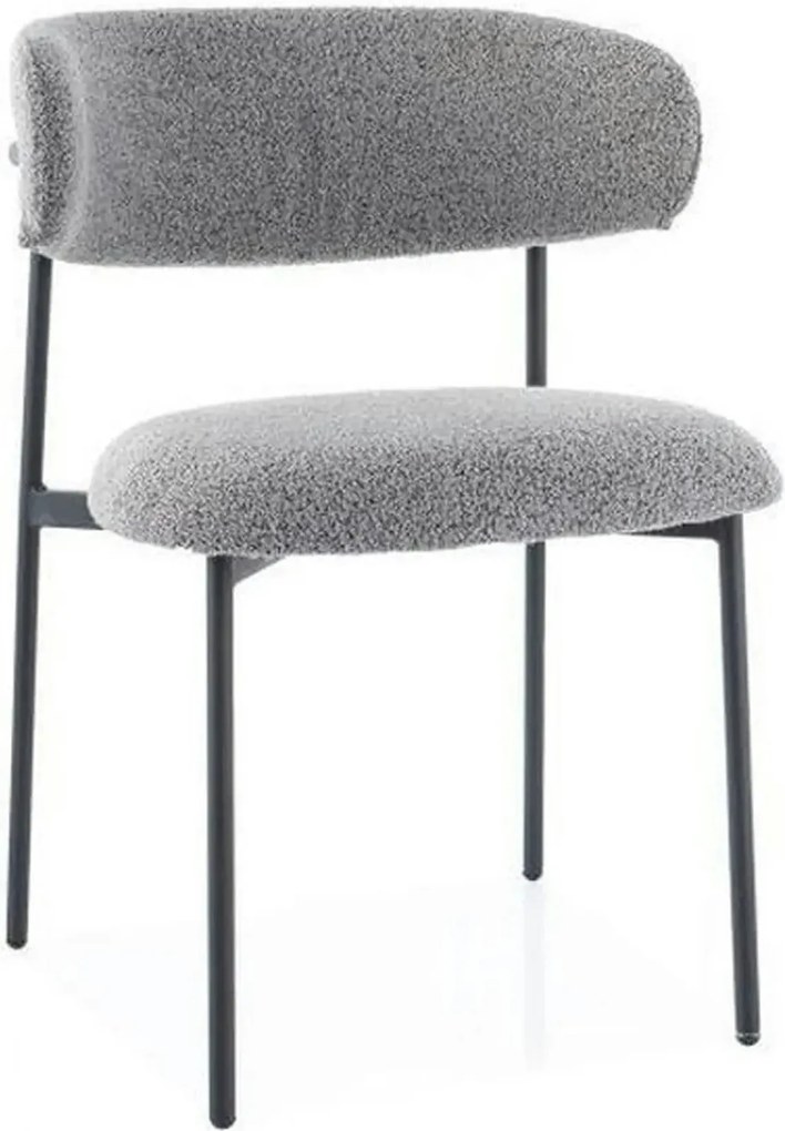 Scaun ELTON, gri/negru, stofa/metal, 56x46x80 cm