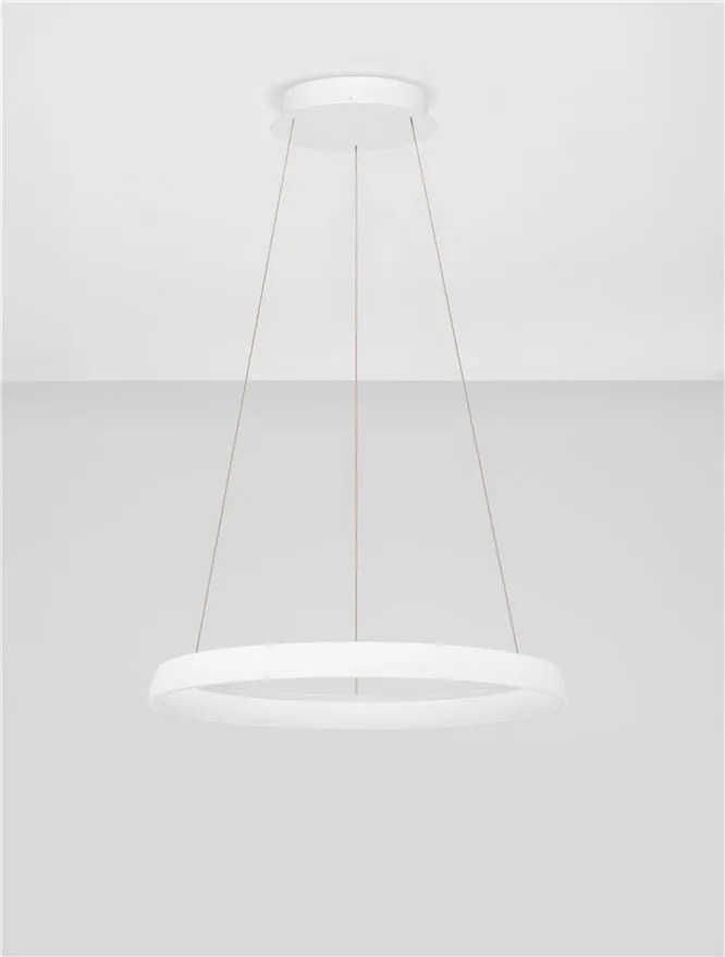 Lustra circulara aluminiu alb LED CCT OVIA 60cm