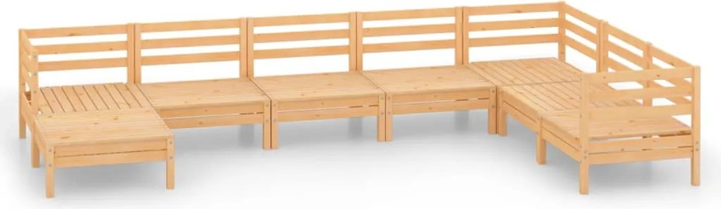 vidaXL Set mobilier de grădină, 8 piese, lemn masiv de pin