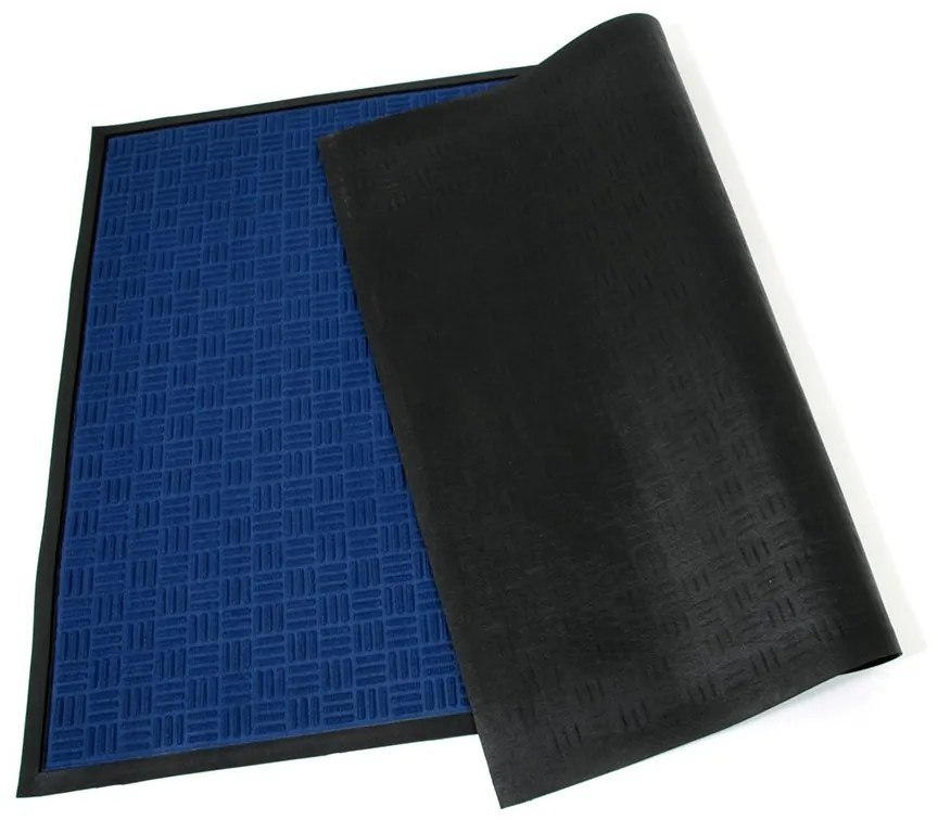 Covoraș pentru curățare textil Criss Cross 120 x 180 x 0,8 cm, albastru