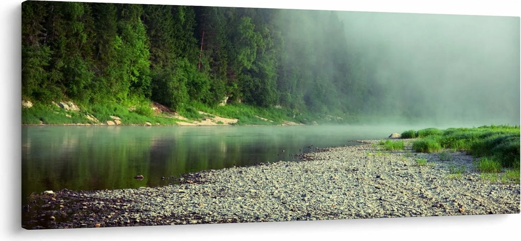 Tablou - Râu lângă pădure (120x50 cm)
