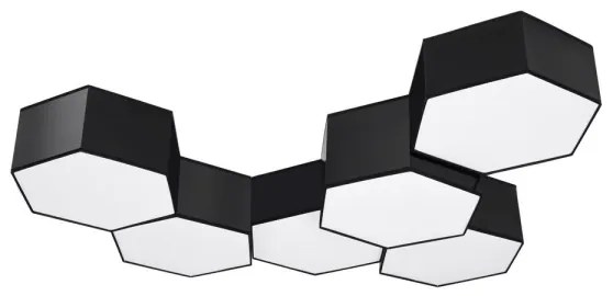 Plafonieră SUNDE 2xE27/60W/230V 15,5 cm neagră Sollux SL.1061