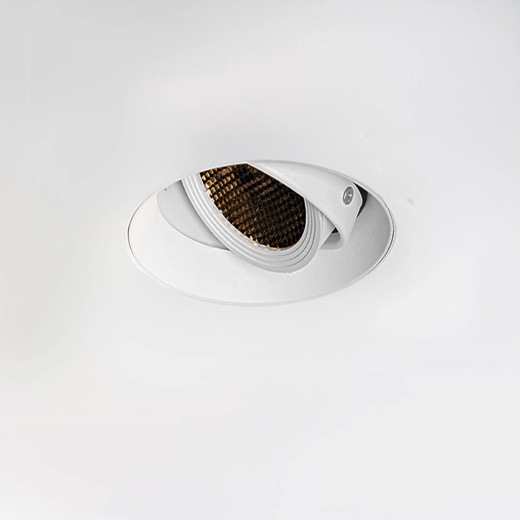 Spot modern îngropat alb GU10 AR70 rotund fără rama - Oneon Honey