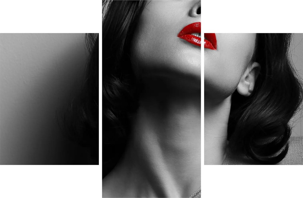 Tablou - Portretul unei femei cu ruj roșu (90x60 cm)