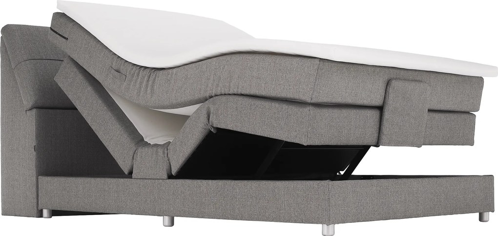 Pat electric reglabil, cu arcuri, gri, 120x200, GERONA NEW