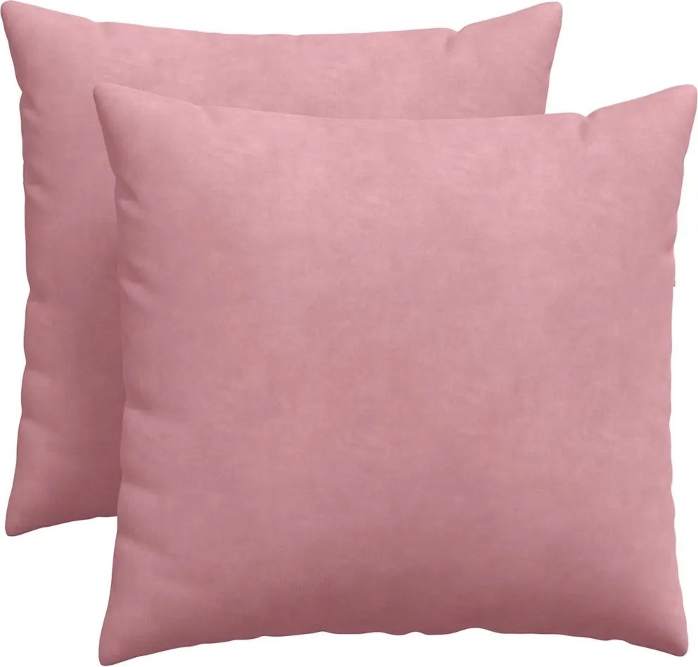 vidaXL Perne pentru canapea 2 pcs Roz 50 x 50 cm Țesătură din corduroy