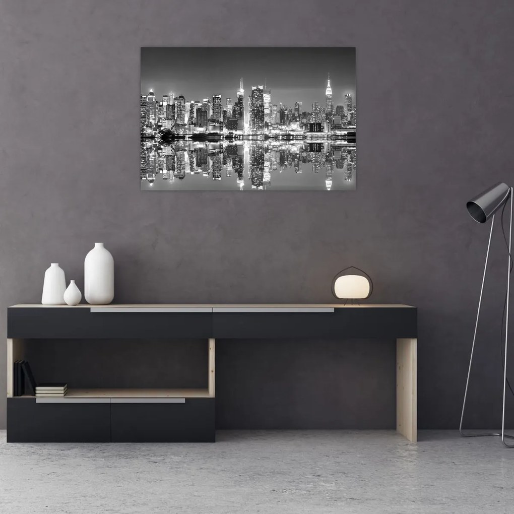 Tablou - New York, alb-negru (90x60 cm)