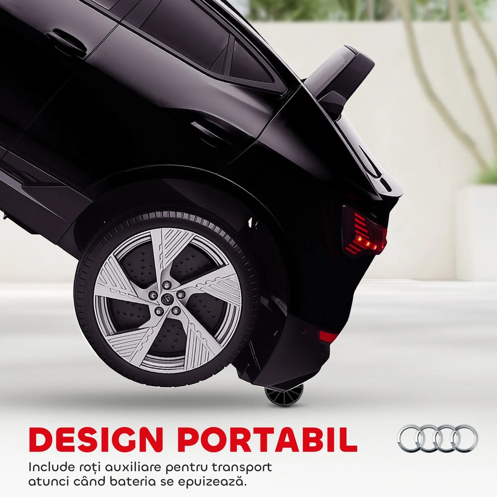 Masina sport electrica pentru copii , jucarie cu motor 12V alimentat cu doua baterii, Negru HOMCOM | Aosom Romania