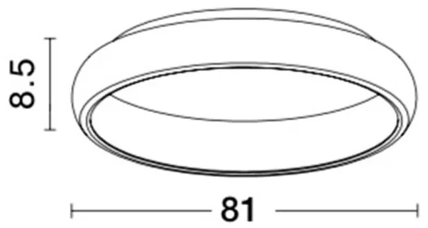 Lustra LED aplicata moderna design slim 81cm ALBI alba NVL-8105607 D