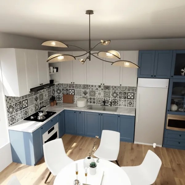 Lustră pe tijă LOTUS 6xE14/10W/230V negru/bej