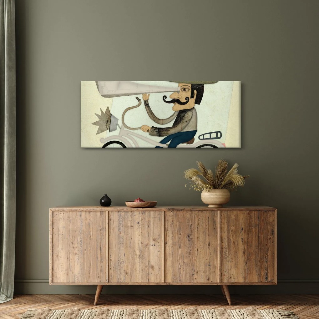 Tablou - Astronom pe bicicletă (120x50 cm)