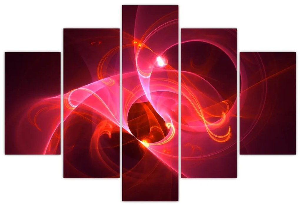 Tabloul modern cu abstacție roz (150x105 cm)