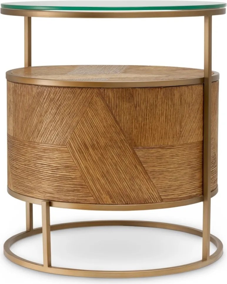 Noptiera, Masuta LUX, Furnir de stejar, Velutto