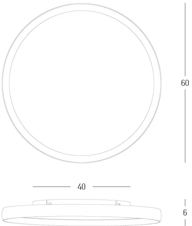 Plafoniera LED CCT, diametru 60cm, Alb-Auriu, ZB-25188