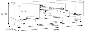Comodă TV VIRO, maro/bej
