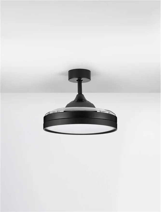 Lustra LED cu Ventilator si telecomanda NEVMA negru