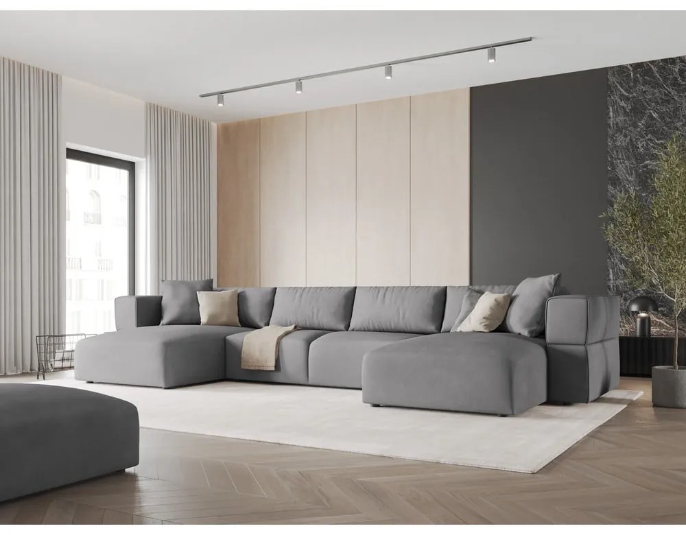 Colțar gri deschis (în formă de "U") Esther – Milo Casa