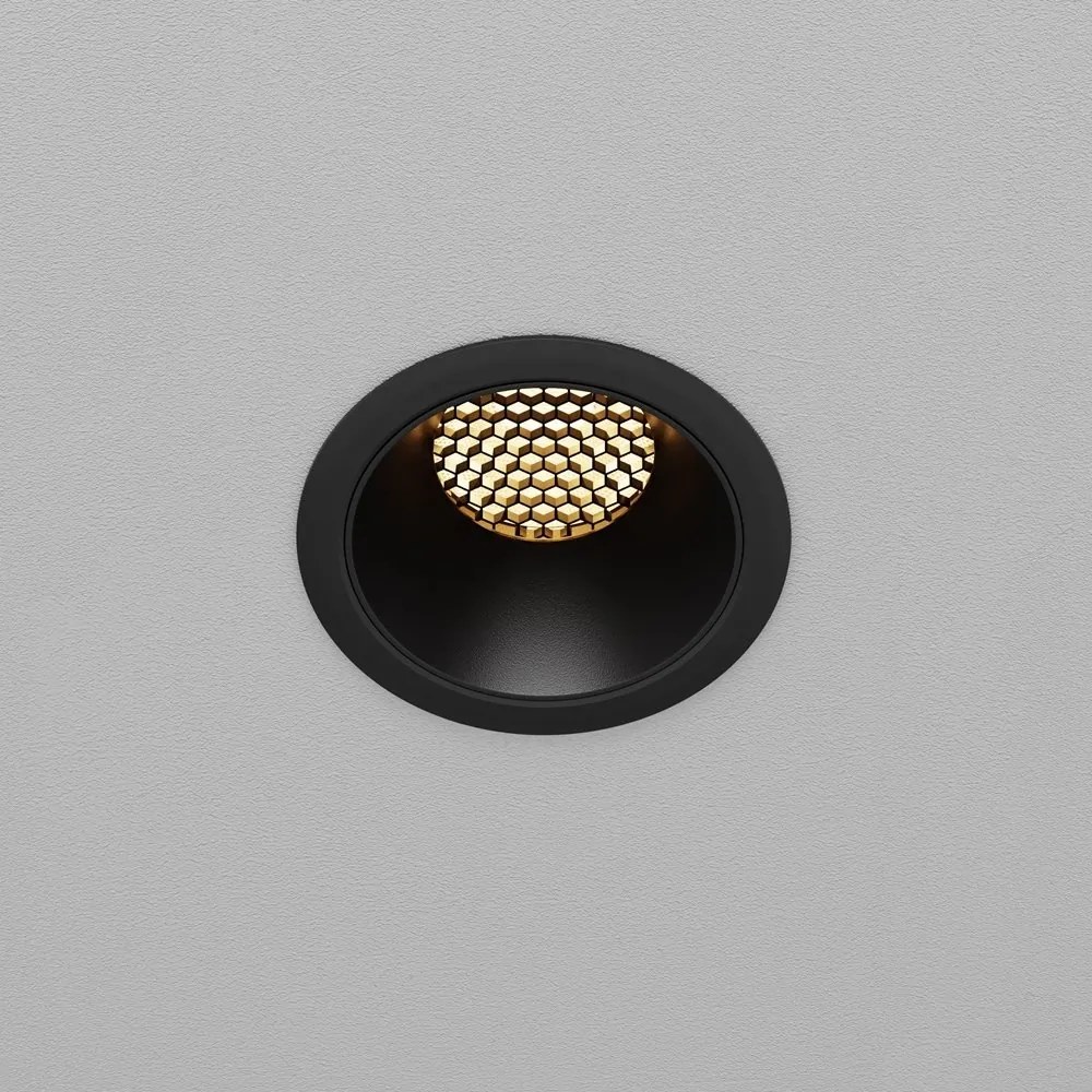Spot incastrabil LED Dip negru 3000K 10W