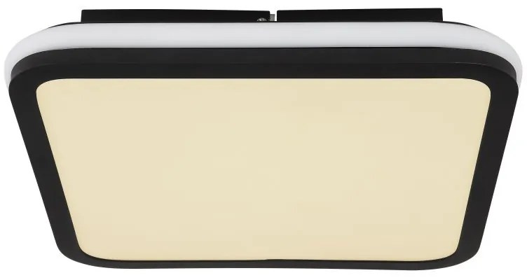 Plafoniera LED RGB cu telecomanda design modern Jaxxi negru 35x35cm