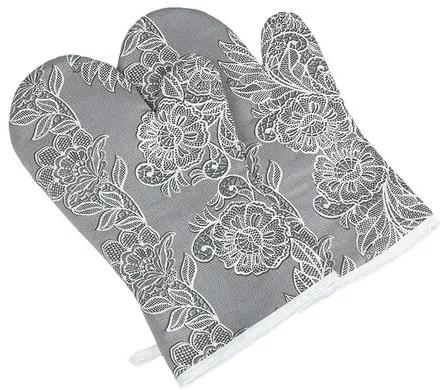 Bellatex Mănuși pentru grătar Dantelă gri , 22 x46 cm, 2 buc.