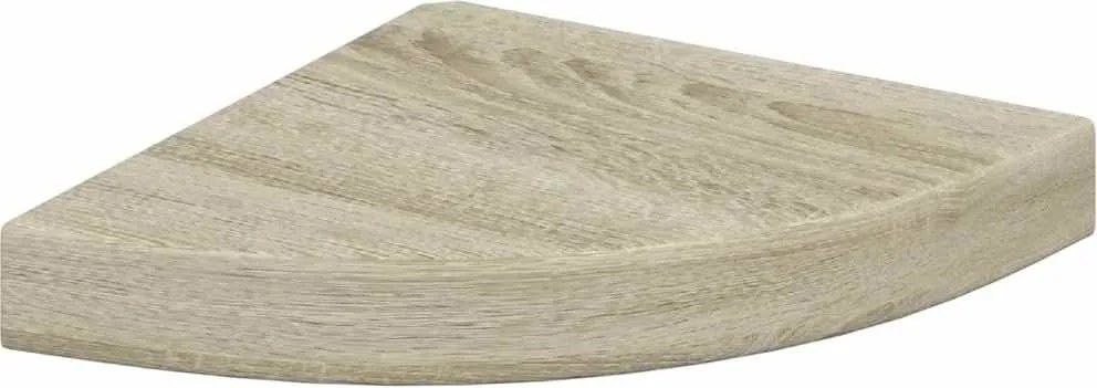 vidaXL Raft colțar de perete, stejar, 25 x 25 x 3,8 cm, MDF