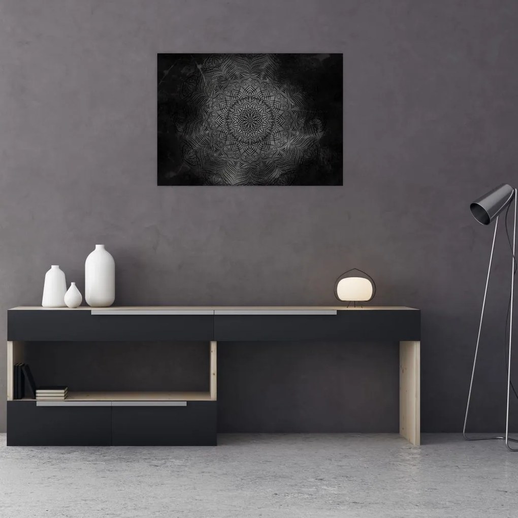 Tablou pe sticlă -Mandala mistică (70x50 cm)
