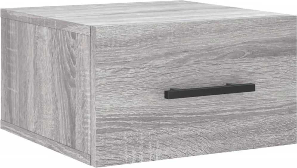 vidaXL Noptieră montată pe perete gri Sonoma 35x35x20 cm