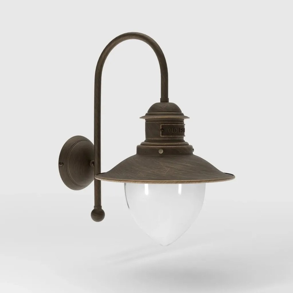 Aplica de perete exterior IP44 realizata manual din alama Amalfi