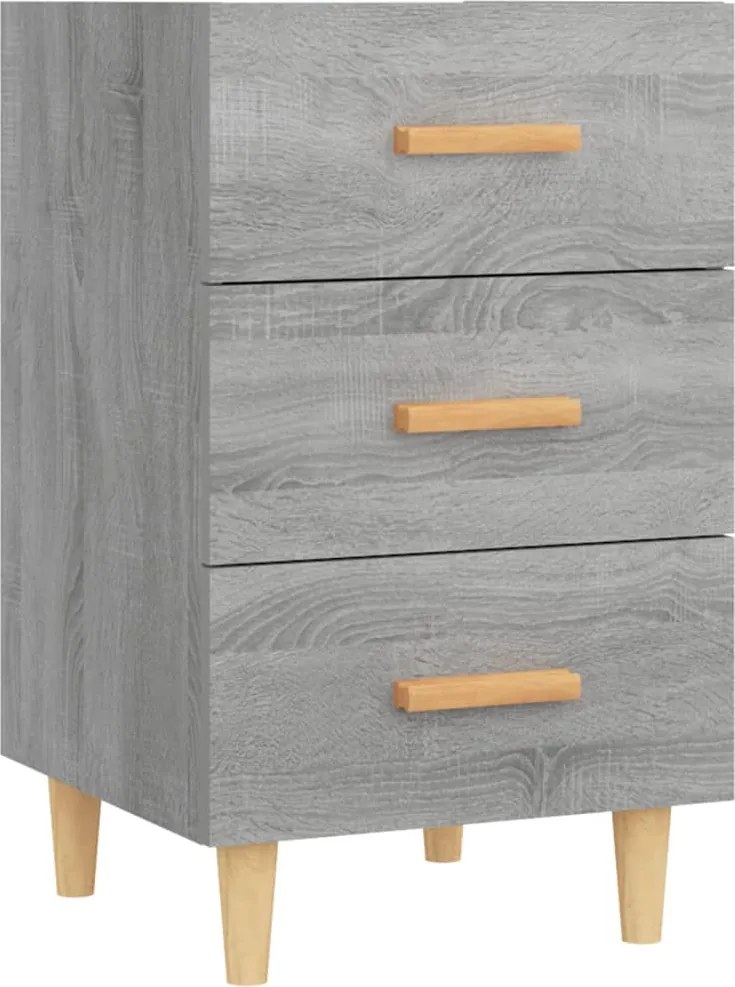 vidaXL Noptieră, gri sonoma, 40x40x66 cm, lemn compozit