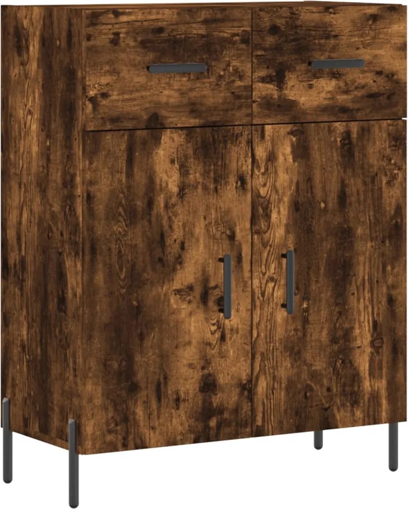 vidaXL Dulap, stejar fumuriu, 69,5x34x90 cm, lemn compozit